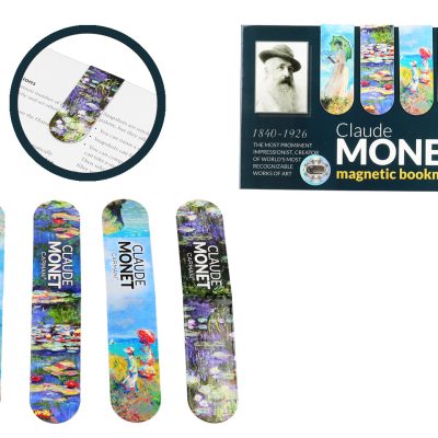 Set of 4 magnetic bookmarks - C. Monet (CARMANI) μαγνητικοι σελιδοδείκτες με εργα ζωγραφικης, δωρα τέχνης, δωρα για ανθρωπους που διαβαζουν, δωρα για καλλιτέχνες, δωρο τέχνης, δωρο, δωρο μοσχάτο, δωρα αθήνα, οικονομικά δώρα, εταιρικά δωρα, μοναδικά δώρα