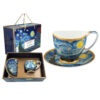 Big Vanessa cup - V. van Gogh, Starry Night , 350ml porcelain, κουπα με πιατακι εναστρη νυχτα πορσελάνη δωρα μοσχατο, δωρα τεχνης, δωρα για καλλιτέχνες, εθδη δωρων αθηνα