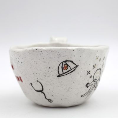 coffee, girl power, handpainted coffees mug , handmade , pottery, ceramic, κεραμικό, κεραμικά, χειροποίητο, austronaut, doctor, firefighter, pilot, stars, painter, graduate
