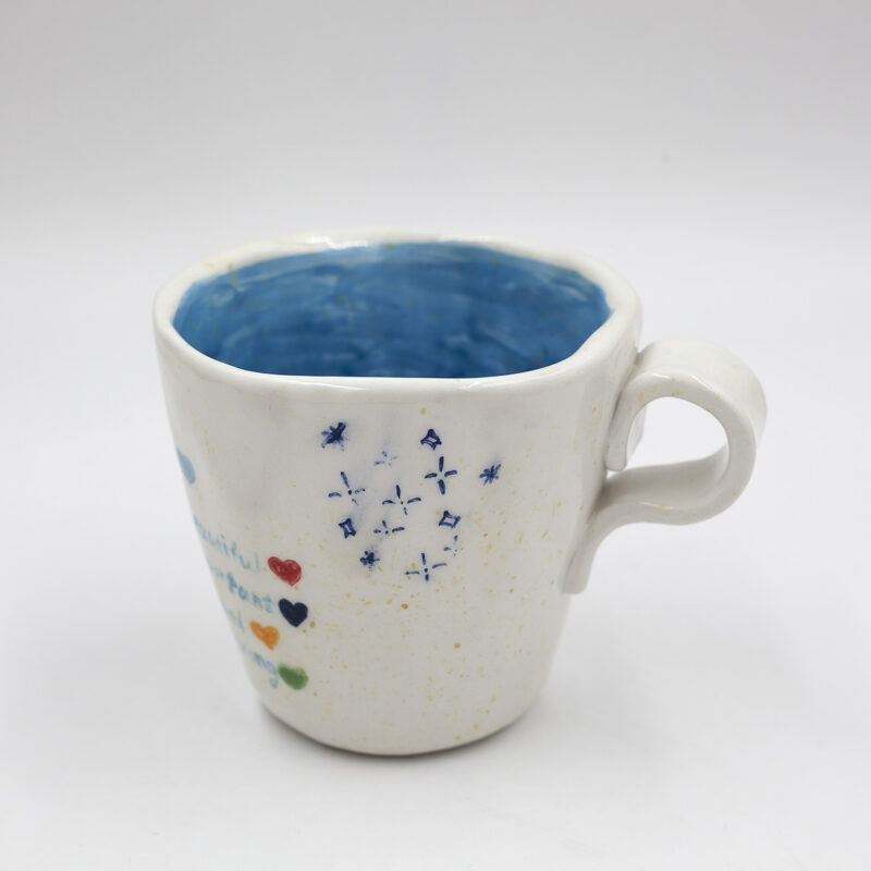 never forget, mug, ceramic, pottery, handmade, blue, stressedmug, winter, κεραμική, κούπα, χειροποίητη