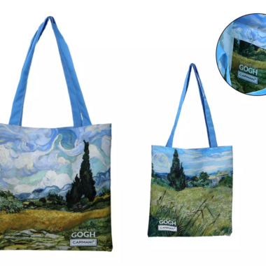 Tote bag - V. van Gogh, Field of wheat with cypresses (CARMANI),tote bag carmani, amazing quality, good gifts athens, , τελεια ποιοτητα, εσωτερικη τσέπη, τελεια τιμή, ιδανικό δωρο για λάτρες της τέχνης, δωρο τέχνης τσάντα ώμου, mosxato, δωρα τεχνης στο μοσχατο, καλλιθεα, νεα σμυρνη δωρα, Shoulder bag - G. Klimt, , τσαντα, δυο οψεις,Shoulder bag - Banksy 1 (CARMANI)Shoulder bag - A. Mucha, τσαντα ωμου, πλαινη τσάντα