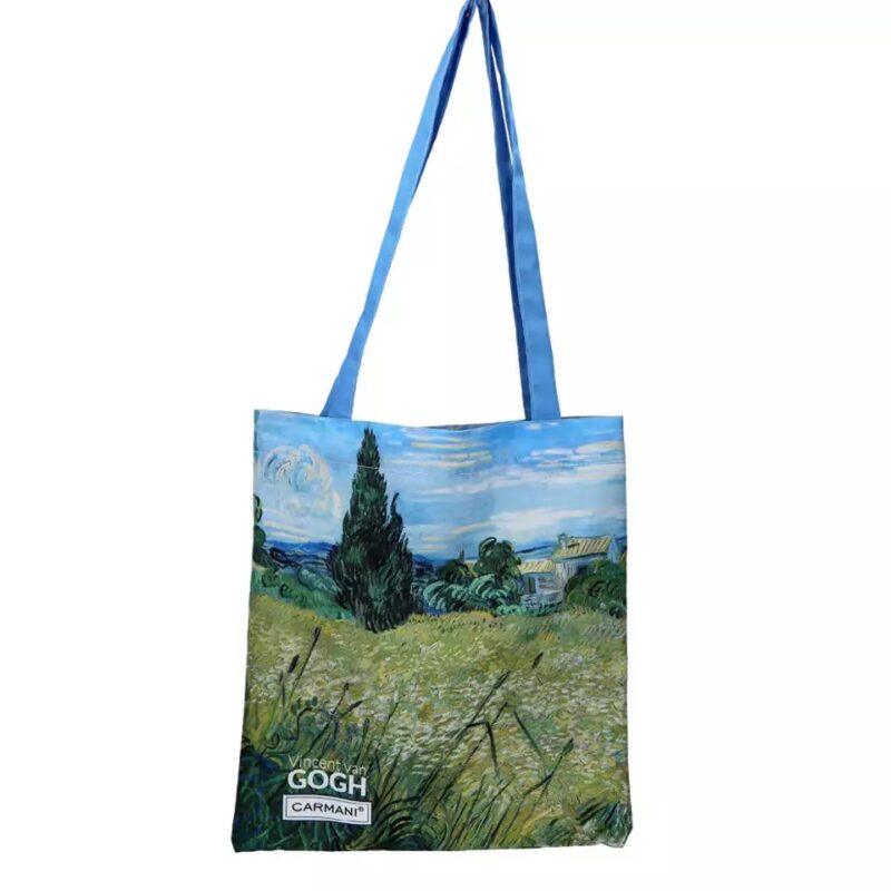 Tote bag - V. van Gogh, Field of wheat with cypresses (CARMANI), tote bag carmani, amazing quality, good gifts athens, , τελεια ποιοτητα, εσωτερικη τσέπη, τελεια τιμή, ιδανικό δωρο για λάτρες της τέχνης, δωρο τέχνης τσάντα ώμου, mosxato, δωρα τεχνης στο μοσχατο, καλλιθεα, νεα σμυρνη δωρα, Shoulder bag - G. Klimt, , τσαντα, δυο οψεις,Shoulder bag - Banksy 1 (CARMANI)Shoulder bag - A. Mucha, τσαντα ωμου, πλαινη τσάντα