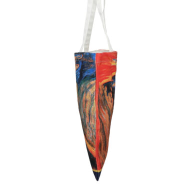 Elevate your style with our practical canvas tote bag inspired by Edvard Munch's iconic 'The Scream' from Carmani. Measuring 40x43cm, this versatile bag transcends fashion, becoming a unique and expressive accessory. The interior pocket adds functionality, making it a statement piece for your fashion ensemble and everyday needs.