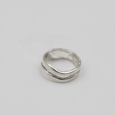 χειροποιητο ασημένιο δαχτυλίδι ασημι925, 925 ασημένιο, silver 925, κυματιστό διπλό δαχτυλίδι
