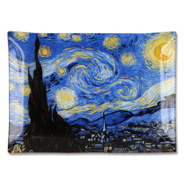 Decorative plate - V. van Gogh, Starry night 20x28cm διακοσμητικο μπολ με ζωγραφικη , καλλιτεχνικο διακοσμητικο πιάτο, ειδανικο για δωρο, eidi texnis mosxato