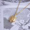 Cat face necklace, handmade pendant in 24k gold plated brass on stainless steel chain, artisan animal jewelry, boho chic necklace for cat lovers, symbolic feline pendant, playful handmade accessory, affordable small business jewelry by Sunny Designs Κολιέ Cat Face, χειροποίητο μενταγιόν γάτας από ορείχαλκο επιχρυσωμένο 24 καράτια σε ατσάλινη αλυσίδα, boho chic κόσμημα για λάτρεις της γάτας, συμβολικό χειροποίητο κόσμημα ζώων, παιχνιδιάρικο αξεσουάρ Sunny Designs