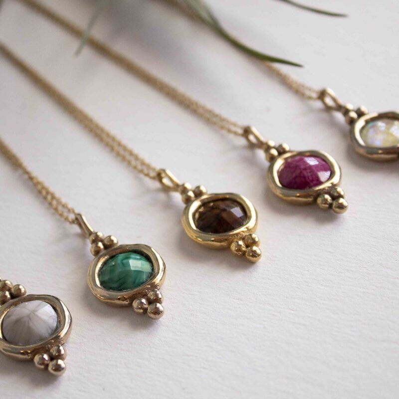 Harmony necklace with Brown stone | Sunny Designs - Image 2
