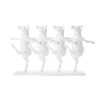 Decorative Dancing Cows, White, 39.5x7x23cm, Polyresin, Modern Decor, Διακοσμητικές Χορευτικές Αγελάδες, Λευκό, Πολυρεσίνη, Μοντέρνα Διακόσμηση