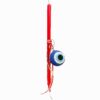 Πασχαλινή λαμπάδα με πλεκτό μπρελόκ μάτι Easter candle with knitted eye keychain