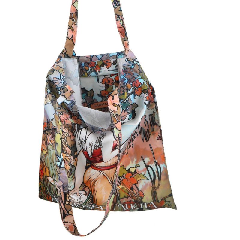 Shoulder bag - A. Mucha (Carmani) tote bag, τσάντα ώμου με σχέδια του alphonse mucha