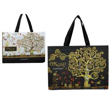 33x25x10cm Breakfast bag - Gustav Klimt, Tree of Life (Carmani) shopping bag, tsanta gia pswnia, tsanta proinou, tsanta dwroy, tsanta pollwn xrisewn, dwra texnis, proionta texnis, mosxato, kontis