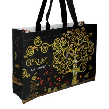 33x25x10cm Breakfast bag - Gustav Klimt, Tree of Life (Carmani) shopping bag, tsanta gia pswnia, tsanta proinou, tsanta dwroy, tsanta pollwn xrisewn, dwra texnis, proionta texnis, mosxato, kontis