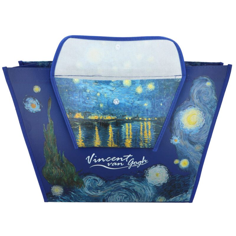 Shoulder bag with a pocket - V. van Gogh, starry night over Rodan (Carmani)