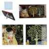 Set of 2 glass coasters - G. Klimt (CARMANI) souver, gualina souver me ergo texnis toy klimt, to fili toy klimt , tree of life