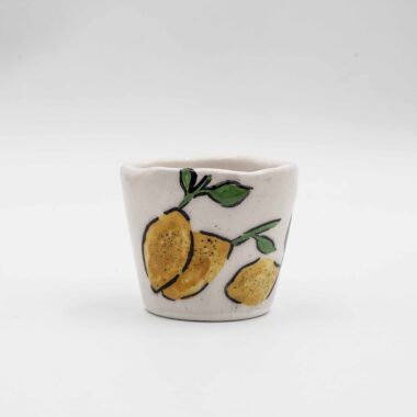 Handmade ceramic mug adorned with vibrant, hand-painted fruits. This unique and colorful mug brings a fresh, artistic touch to your drinkware collection, perfect for enjoying coffee, tea, or any favorite beverage. Χειροποίητη κεραμική κούπα διακοσμημένη με ζωηρά, ζωγραφισμένα φρούτα. Αυτή η μοναδική και πολύχρωμη κούπα προσθέτει μια φρέσκια, καλλιτεχνική πινελιά στη συλλογή σας από ποτήρια, ιδανική για να απολαύσετε καφέ, τσάι ή οποιοδήποτε αγαπημένο ποτό.