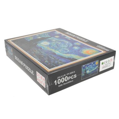 Enjoy hours of creative fun with this 1000-piece puzzle featuring Vincent van Gogh's iconic artwork, "Starry Night." This beautifully designed puzzle is perfect for art lovers and puzzle enthusiasts alike, providing a challenging yet rewarding experience. Ideal as a thoughtful gift, it comes with gift packaging, making it a great present for any occasion. Starry Night puzzle, Van Gogh puzzle, 1000-piece puzzle, art puzzle, unique gifts, gift packaging, fun activities, thoughtful gift Απολαύστε ώρες δημιουργικής διασκέδασης με αυτό το παζλ 1000 κομματιών που απεικονίζει το εμβληματικό έργο του Βίνσεντ βαν Γκογκ, "Εναστρη Νύχτα". Αυτό το όμορφα σχεδιασμένο παζλ είναι ιδανικό για λάτρεις της τέχνης και ενθουσιώδεις με τα παζλ, προσφέροντας μια προκλητική αλλά και ικανοποιητική εμπειρία. Ιδανικό ως στοχαστικό δώρο, συνοδεύεται από συσκευασία δώρου, καθιστώντας το μια υπέροχη επιλογή για κάθε περίσταση. Παζλ Εναστρη Νύχτα, παζλ βαν Γκογκ, παζλ 1000 κομματιών, καλλιτεχνικό παζλ, μοναδικά δώρα, συσκευασία δώρου, διασκεδαστικές δραστηριότητες, στοχαστικό δώρο