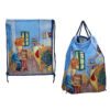 Backpack with cord stripes featuring Vincent van Gogh's Vincent's Bedroom in Arles artwork from 1889 by Carmani. Vincent van Gogh, Vincent's Bedroom in Arles, backpack, cord stripes, art-inspired backpack, functional art, van Gogh gift, stylish backpack, everyday use, home decor, unique gift for art lovers Σακίδιο με κορδόνια και σχέδιο του Βίνσεντ βαν Γκογκ, Το Υπνοδωμάτιο του Βίνσεντ στην Αρλ, 1889, από την Carmani. Βίνσεντ βαν Γκογκ, Το Υπνοδωμάτιο του Βίνσεντ στην Αρλ, σακίδιο, κορδόνια, σακίδιο εμπνευσμένο από τέχνη, λειτουργική τέχνη, δώρο βαν Γκογκ, στυλάτο σακίδιο, καθημερινή χρήση, διακόσμηση σπιτιού, μοναδικό δώρο για λάτρεις της τέχνης.