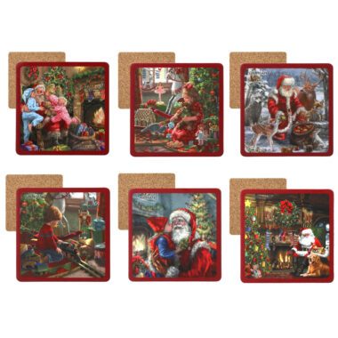 Set of 6 cork coasters with festive Christmas designs by Carmani. These charming coasters are perfect for adding a holiday touch to your home while protecting surfaces from moisture and heat. Ideal as a Christmas gift, they come with gift packaging, making them a cheap Christmas gift for the holiday season. Christmas coasters, Carmani coasters, festive home decor, holiday gifts, kitchen accessories, protective coasters, gift packaging, cheap Christmas gift Σέτ από 6 σουβέρ από φελλό με γιορτινά σχέδια Χριστουγέννων από την Carmani. Αυτά τα χαριτωμένα σουβέρ είναι ιδανικά για να προσθέσετε μια χριστουγεννιάτικη πινελιά στη διακόσμηση του σπιτιού σας, προστατεύοντας τις επιφάνειες από την υγρασία και τη θερμότητα. Ιδανικά ως χριστουγεννιάτικο δώρο, συνοδεύονται από συσκευασία δώρου, κάνοντάς τα οικονομικό δώρο για τα Χριστούγεννα. Σουβέρ Χριστουγέννων, σουβέρ Carmani, γιορτινή διακόσμηση σπιτιού, χριστουγεννιάτικα δώρα, αξεσουάρ κουζίνας, προστατευτικά σουβέρ, συσκευασία δώρου, οικονομικό δώρο Χριστουγέννων