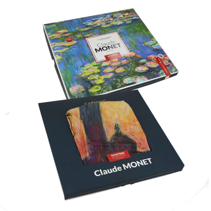 Elegant scarf featuring Claude Monet's masterpiece, "San Giorgio Maggiore at Sunset," from Carmani. This beautifully designed scarf adds a touch of artistic flair to any outfit and is perfect for art lovers. Ideal as a thoughtful gift, it comes with gift packaging, making it a stylish and affordable Christmas gift. Monet scarf, Carmani scarf, artistic accessory, fashion scarf, art gifts, unique scarf, gift packaging, Christmas gift, cheap Christmas gift Κασκόλ με το αριστούργημα του Κλοντ Μονέ, "Σαν Τζόρτζιο Ματζόρε κατά τη Δύση του Ήλιου", από την Carmani. Αυτό το όμορφα σχεδιασμένο κασκόλ προσθέτει μια πινελιά καλλιτεχνικής κομψότητας σε κάθε εμφάνιση και είναι ιδανικό για τους λάτρεις της τέχνης. Ιδανικό ως στοχαστικό δώρο, συνοδεύεται από συσκευασία δώρου, καθιστώντας το στυλάτο και οικονομικό χριστουγεννιάτικο δώρο. Κασκόλ Μονέ, κασκόλ Carmani, καλλιτεχνικό αξεσουάρ, μόδα, δώρα τέχνης, μοναδικό κασκόλ, συσκευασία δώρου, χριστουγεννιάτικο δώρο, δώρο Χριστουγέννων