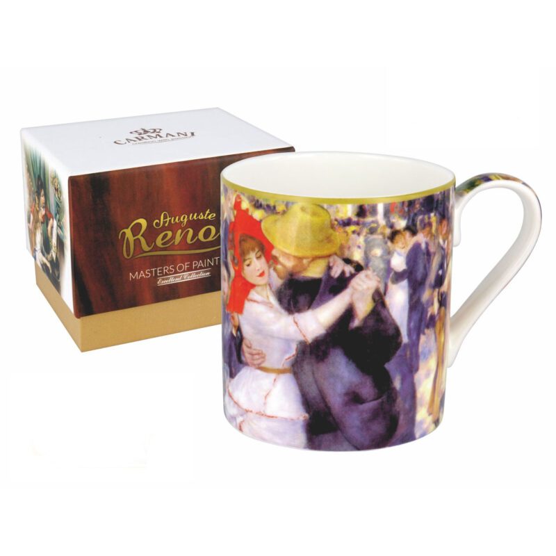 Mug featuring Pierre-Auguste Renoir's Dance at Le Moulin de la Galette artwork, 380ml by Carmani. Pierre-Auguste Renoir, Dance at Le Moulin de la Galette, mug, 380ml, Carmani, ceramic mug, art-inspired mug, classical art mug, gift mug, coffee cup, tea mug, home decor, Renoir gift, dance theme. Κούπα με έργο του Πιερ-Ογκύστ Ρενουάρ, Χορός στο Μουλέν ντε λα Γκαλέτ, 380ml από την Carmani. Πιερ-Ογκύστ Ρενουάρ, Χορός στο Μουλέν ντε λα Γκαλέτ, κούπα, 380ml, Carmani, κεραμική κούπα, καλλιτεχνική κούπα, κούπα κλασικής τέχνης, δώρο κούπα, κούπα καφέ, κούπα τσαγιού, διακόσμηση σπιτιού, δώρο Ρενουάρ, θέμα χορού.