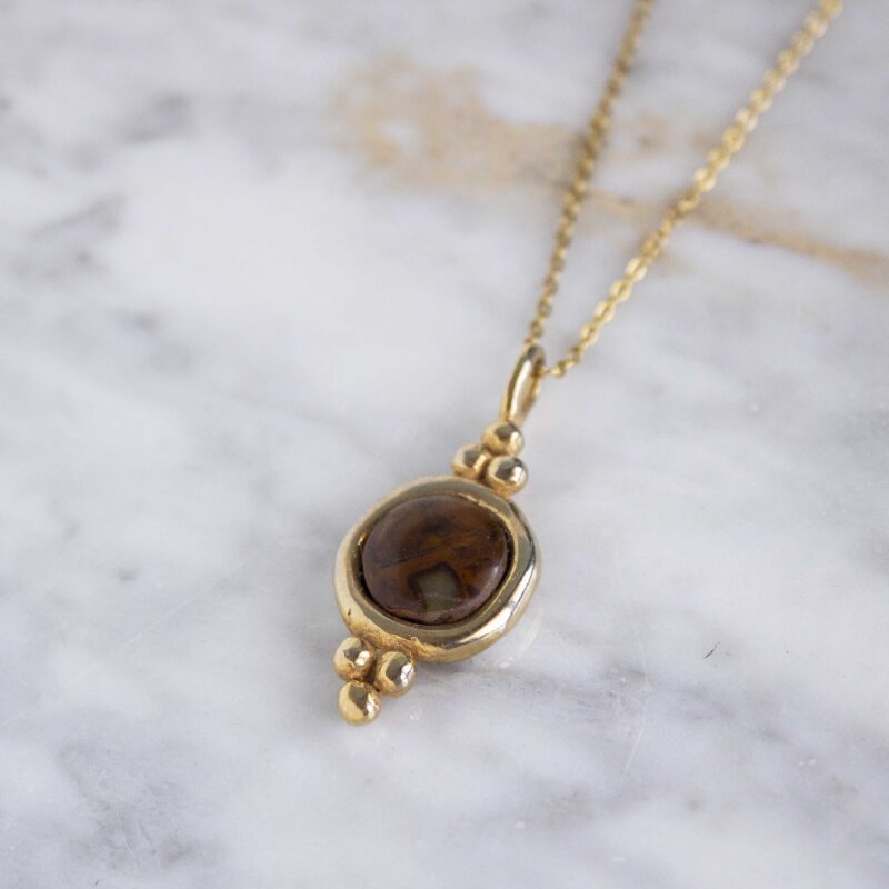 Harmony necklace with Brown semi-precious stone | Sunny Designs - Image 5