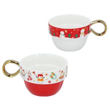 Tea for two set featuring a delightful Christmas theme, including two festive cups and a tea maker pot from Carmani. This beautifully crafted set is perfect for sharing cozy moments during the holiday season, adding a joyful touch to your gatherings. Ideal as a Christmas gift, it comes with gift packaging, making it a thoughtful and affordable choice. Christmas tea set, Carmani tea for two, festive cups and pot, holiday home decor, tea gift, Christmas gift, gift packaging, cheap Christmas gift Σετ 