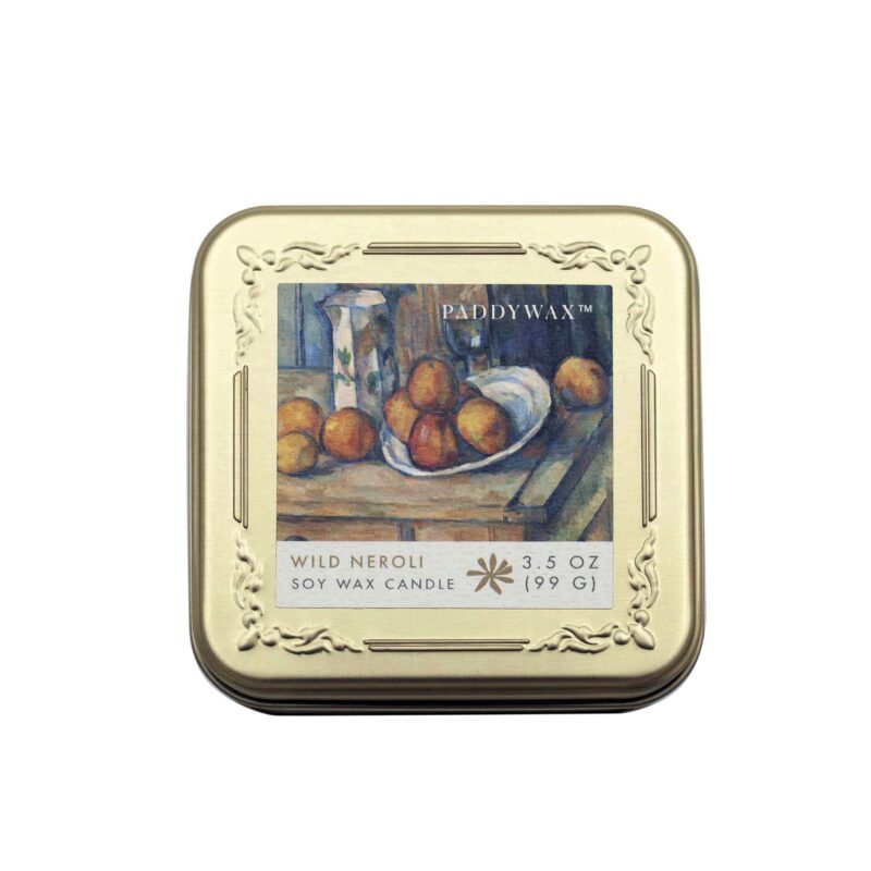 Elegant tin box candle featuring a renowned artwork, filled with a captivating fragrance. Perfect for art lovers, candle enthusiasts, and home decor. Κομψό μεταλλικό κουτί κεριού με διάσημο έργο τέχνης, γεμάτο με μαγευτικό άρωμα. Ιδανικό για λάτρεις της τέχνης, των κεριών και της οικιακής διακόσμησης.