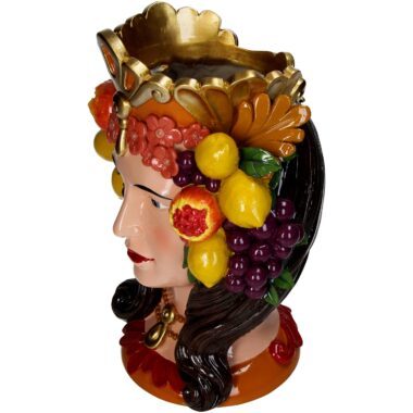 βάζο Lady Fruits, κεραμικό βάζο, πολύχρωμο βάζο 22.5x16.5x30 εκ., διακοσμητικό βάζο, βάζο με θέμα την αφθονία, καλλιτεχνικό κεραμικό βάζο, μοντέρνα διακόσμηση, Το κεραμικό βάζο Lady Fruits σε πολύχρωμο σχέδιο και διαστάσεις 22.5x16.5x30 εκ. προσθέτει μια καλλιτεχνική και ζωντανή νότα στον χώρο σας. English: Lady Fruits vase, ceramic vase, colorful vase 22.5x16.5x30 cm, decorative vase, abundance-themed vase, artistic ceramic vase, modern decor, The Lady Fruits ceramic vase in a colorful design, measuring 22.5x16.5x30 cm, adds an artistic and vibrant touch to your space.