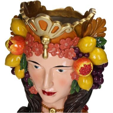 βάζο Lady Fruits, κεραμικό βάζο, πολύχρωμο βάζο 22.5x16.5x30 εκ., διακοσμητικό βάζο, βάζο με θέμα την αφθονία, καλλιτεχνικό κεραμικό βάζο, μοντέρνα διακόσμηση, Το κεραμικό βάζο Lady Fruits σε πολύχρωμο σχέδιο και διαστάσεις 22.5x16.5x30 εκ. προσθέτει μια καλλιτεχνική και ζωντανή νότα στον χώρο σας. English: Lady Fruits vase, ceramic vase, colorful vase 22.5x16.5x30 cm, decorative vase, abundance-themed vase, artistic ceramic vase, modern decor, The Lady Fruits ceramic vase in a colorful design, measuring 22.5x16.5x30 cm, adds an artistic and vibrant touch to your space.