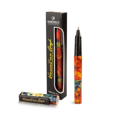 Vincent van Gogh pen, Poppies ballpoint pen, elegant writing instrument, art-inspired pen, decorative gift pen, Van Gogh gift pen, artistic stationery, The Poppies ballpoint pen, inspired by Vincent van Gogh's iconic work, combines practicality and elegance, packaged in a decorative gift box. Greek: στυλό Vincent van Gogh, στυλό Poppies, κομψό στυλό διαρκείας, στυλό εμπνευσμένο από την τέχνη, διακοσμητικό στυλό δώρου, δώρο Van Gogh, καλλιτεχνική γραφική ύλη, Το στυλό Poppies, εμπνευσμένο από το εμβληματικό έργο του Vincent van Gogh, συνδυάζει πρακτικότητα και κομψότητα, σε συσκευασία διακοσμητικού κουτιού δώρου.