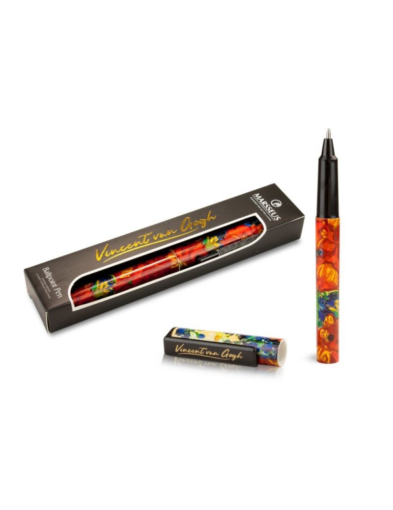 Vincent van Gogh pen, Poppies ballpoint pen, elegant writing instrument, art-inspired pen, decorative gift pen, Van Gogh gift pen, artistic stationery, The Poppies ballpoint pen, inspired by Vincent van Gogh's iconic work, combines practicality and elegance, packaged in a decorative gift box. Greek: στυλό Vincent van Gogh, στυλό Poppies, κομψό στυλό διαρκείας, στυλό εμπνευσμένο από την τέχνη, διακοσμητικό στυλό δώρου, δώρο Van Gogh, καλλιτεχνική γραφική ύλη, Το στυλό Poppies, εμπνευσμένο από το εμβληματικό έργο του Vincent van Gogh, συνδυάζει πρακτικότητα και κομψότητα, σε συσκευασία διακοσμητικού κουτιού δώρου.