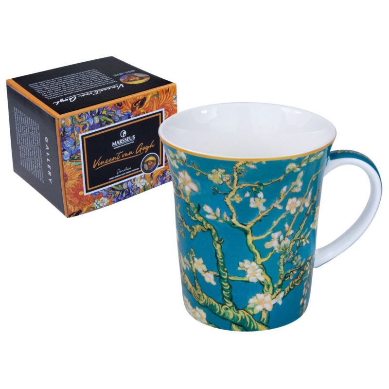 mug, Van Gogh mug, Irises mug, art-inspired mug, decorative gift box mug, elegant coffee mug, Vincent van Gogh gift, This elegant 420ml mug, inspired by Vincent van Gogh's "Irises," is beautifully packaged in a decorative gift box, perfect for coffee and art enthusiasts. Greek: κούπα, κούπα Van Gogh, κούπα Irises, κούπα τσαγιού εμπνευσμένη από την τέχνη, διακοσμητική συσκευασία δώρου, κομψή κούπα καφέ, δώρο Vincent van Gogh, Αυτή η κομψή κούπα των 420ml, εμπνευσμένη από το έργο "Irises" του Vincent van Gogh, είναι όμορφα συσκευασμένη σε διακοσμητική συσκευασία δώρου, ιδανική για λάτρεις του καφέ και της τέχνης.