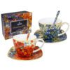 tea cup set, Van Gogh tea cups, Irises and Poppies cup set, art-inspired tea set, decorative gift box cups, elegant tea set, Vincent van Gogh gift, This set of two 250ml teacups with matching spoons, inspired by Van Gogh's "Poppies" and "Irises," is beautifully packaged in a decorative gift box, perfect for art and tea lovers. Greek: σετ φλιτζάνια τσαγιού, φλιτζάνια τσαγιού Van Gogh, σετ φλιτζάνια Poppies και Irises, σετ τσαγιού εμπνευσμένο από την τέχνη, διακοσμητική συσκευασία δώρου, κομψό σετ τσαγιού, δώρο Vincent van Gogh, Το σετ περιλαμβάνει δύο φλιτζάνια τσαγιού των 250ml με κουταλάκια, εμπνευσμένα από τα έργα "Poppies" και "Irises" του Van Gogh, σε διακοσμητική συσκευασία δώρου, ιδανικό για λάτρεις της τέχνης και του τσαγιού.