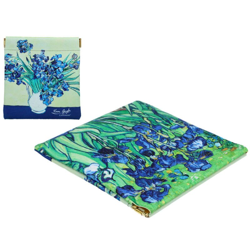 Elegant jewelry pouch/organizer featuring V. van Gogh's "Irises" design by Carmani. Compact and practical, measuring 12x12.5 cm, it's ideal for storing jewelry and small items in your bag. A perfect accessory for travel or daily use and a thoughtful gift for art enthusiasts. jewelry pouch, Irises organizer, van Gogh pouch, Carmani bag, small storage bag, travel accessory, compact jewelry bag, art-inspired organizer, stylish pouch, decorative organizer, gift for art lovers, elegant storage solution.Κομψό πουγκί/οργανωτής κοσμημάτων με σχέδιο "Ίριδες" του Β. Βαν Γκογκ από την Carmani. Συμπαγές και πρακτικό, με διαστάσεις 12x12.5 εκ., ιδανικό για αποθήκευση κοσμημάτων και μικρών αντικειμένων μέσα στην τσάντα σας. Τέλειο αξεσουάρ για ταξίδια ή καθημερινή χρήση και μια προσεγμένη επιλογή δώρου για τους λάτρεις της τέχνης. πουγκί κοσμημάτων, οργανωτής "Ίριδες", πουγκί Βαν Γκογκ, Carmani τσάντα, μικρή αποθηκευτική τσάντα, αξεσουάρ ταξιδιού, συμπαγής τσάντα κοσμημάτων, οργανωτής εμπνευσμένος από την τέχνη, κομψό πουγκί, διακοσμητικός οργανωτής, δώρο για λάτρεις της τέχνης, κομψή αποθήκευση.