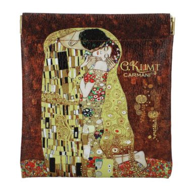 Elegant jewelry pouch/organizer featuring Gustav Klimt's iconic 