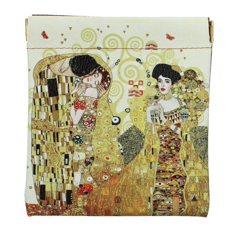 Elegant jewelry pouch/organizer featuring Gustav Klimt's iconic "The Kiss" design by Carmani. Compact and practical, measuring 12x12.5 cm, it's perfect for storing jewelry and small items in your bag. A stylish and art-inspired accessory for travel or daily use, making it a thoughtful gift for art enthusiasts. jewelry pouch, The Kiss organizer, Klimt pouch, Carmani bag, small storage bag, travel accessory, compact jewelry bag, art-inspired organizer, stylish pouch, decorative organizer, gift for art lovers, elegant storage solution.Κομψό πουγκί/οργανωτής κοσμημάτων με το εμβληματικό σχέδιο "Το Φιλί" του Γκούσταφ Κλιμτ από την Carmani. Συμπαγές και πρακτικό, με διαστάσεις 12x12.5 εκ., ιδανικό για αποθήκευση κοσμημάτων και μικρών αντικειμένων μέσα στην τσάντα σας. Ένα κομψό αξεσουάρ εμπνευσμένο από την τέχνη, ιδανικό για ταξίδια ή καθημερινή χρήση, και μια προσεγμένη επιλογή δώρου για τους λάτρεις της τέχνης. πουγκί κοσμημάτων, οργανωτής "Το Φιλί", πουγκί Κλιμτ, Carmani τσάντα, μικρή αποθηκευτική τσάντα, αξεσουάρ ταξιδιού, συμπαγής τσάντα κοσμημάτων, οργανωτής εμπνευσμένος από την τέχνη, κομψό πουγκί, διακοσμητικός οργανωτής, δώρο για λάτρεις της τέχνης, κομψή αποθήκευση.