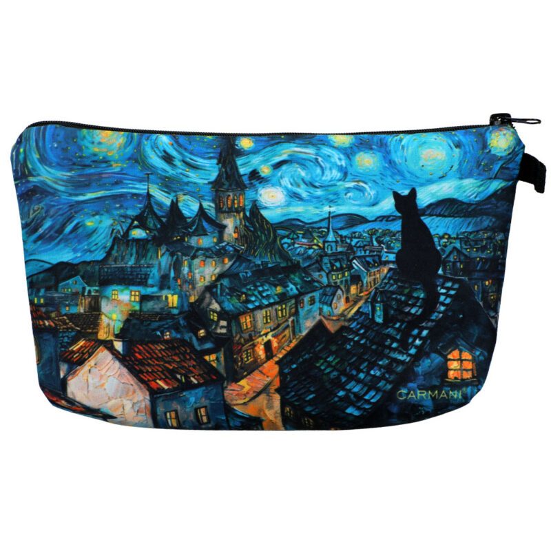 This cosmetic bag combines functionality and art, featuring designs inspired by Vincent van Gogh’s masterpieces. Its compact size and zipper closure make it perfect for organizing makeup and essentials, while the artistic patterns add a unique, stylish touch.Cosmetic bag inspired by Vincent van Gogh, art-inspired makeup bag, zipper cosmetic pouch, stylish travel bag, women’s accessory, artistic gift, organizer for beauty essentials, Van Gogh design, compact and functional bag, art lover’s gift. Αυτή η τσάντα καλλυντικών συνδυάζει λειτουργικότητα και τέχνη, με σχέδια εμπνευσμένα από τα αριστουργήματα του Βίνσεντ βαν Γκογκ. Το συμπαγές μέγεθός της και το φερμουάρ την καθιστούν ιδανική για την οργάνωση των καλλυντικών και των απαραίτητων ειδών, ενώ τα καλλιτεχνικά σχέδια προσθέτουν μια μοναδική και κομψή πινελιά. Τσάντα καλλυντικών εμπνευσμένη από τον Βίνσεντ βαν Γκογκ, τσάντα μακιγιάζ με σχέδιο τέχνης, τσάντα καλλυντικών με φερμουάρ, στυλάτη τσάντα ταξιδιού, αξεσουάρ για γυναίκες, καλλιτεχνικό δώρο, οργάνωση για καλλυντικά, σχέδιο Βαν Γκογκ, συμπαγής και λειτουργική τσάντα, δώρο για λάτρεις της τέχνης.