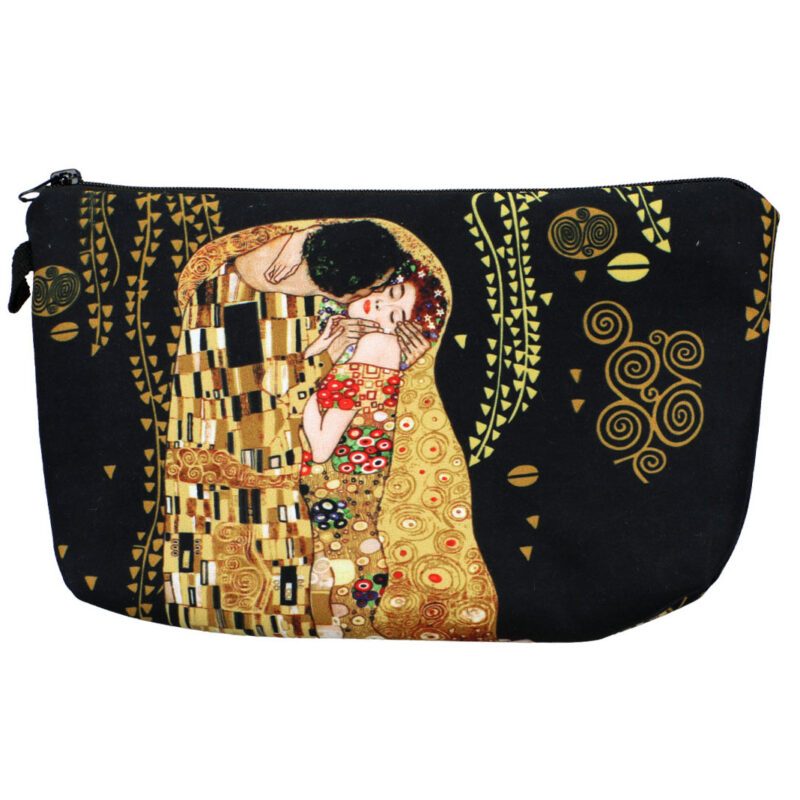 Cosmetic bag - The Kiss by Gustav Klimt (CARMANI), beautifully decorated with an iconic artwork and zippered for convenience. A stylish and practical accessory for organizing cosmetics and small essentials. Klimt cosmetic bag, The Kiss makeup bag, artistic cosmetic pouch, Carmani accessories, elegant cosmetic case, painting-inspired bag, women’s gift, travel organizer, beauty essentials bag, art-themed pouch.τσάντα για Καλλυντικα- Το Φιλί του Gustav Klimt (CARMANI), όμορφα διακοσμημένη με το εμβληματικό έργο τέχνης και με φερμουάρ για ευκολία. Ένα κομψό και πρακτικό αξεσουάρ για την οργάνωση καλλυντικών και μικροαντικειμένων. Καλλυντική τσάντα Klimt, νεσεσέρ Το Φιλί, καλλυντική τσάντα Carmani, καλλυντική θήκη εμπνευσμένη από την τέχνη, κομψή καλλυντική θήκη, δώρο για γυναίκες, οργανωτής ταξιδίου, θήκη προϊόντων ομορφιάς, καλλυντικό αξεσουάρ με θέμα την τέχνη.