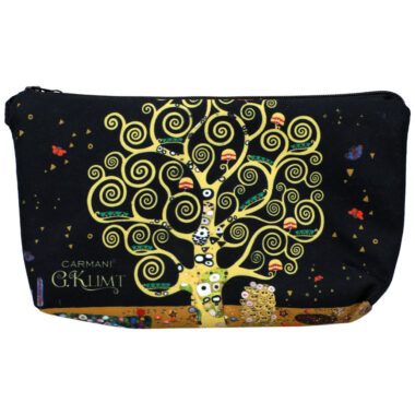 Elegant cosmetic bag featuring G. Klimt's Tree of Life (CARMANI). This beautifully designed bag is perfect for organizing your cosmetics. It is durable, easy to clean, and features a secure zipper closure. A must-have for art and design lovers who appreciate both style and practicality. Τσάντα καλλυντικών, καλλυντική τσάντα, G. Klimt, Δέντρο της Ζωής, οργανωτής καλλυντικών, γυναικεία τσάντα, πρωτότυπο δώρο, μοναδικό δώρο, καλλυντική τσάντα για ταξίδια, τέχνη και μόδα.Elegant cosmetic bag featuring G. Klimt's Tree of Life (CARMANI). This beautifully designed bag is perfect for organizing your cosmetics. It is durable, easy to clean, and features a secure zipper closure. A must-have for art and design lovers who appreciate both style and practicality. Τσάντα καλλυντικών, καλλυντική τσάντα, G. Klimt, Δέντρο της Ζωής, οργανωτής καλλυντικών, γυναικεία τσάντα, πρωτότυπο δώρο, μοναδικό δώρο, καλλυντική τσάντα για ταξίδια, τέχνη και μόδα. Cosmetic bag, G. Klimt, Tree of Life, art-inspired bag, practical gift, travel cosmetic bag, art and fashion accessory, elegant design, unique gift, organizer bag, women’s essentials