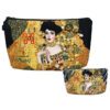 Elegant cosmetic bag featuring G. Klimt's "Adele" (CARMANI). This beautifully designed bag is perfect for organizing your cosmetics. It’s made of high-quality material, featuring a secure zipper closure. An ideal accessory for art lovers and women who value practicality and style. Τσάντα καλλυντικών, καλλυντική τσάντα, G. Klimt, Αδέλα, οργανωτής καλλυντικών, γυναικεία τσάντα, πρωτότυπο δώρο, μοναδικό δώρο, καλλυντική τσάντα για ταξίδια, τέχνη και μόδα.Cosmetic bag, G. Klimt, Adele, art-inspired bag, practical gift, travel cosmetic bag, art and fashion accessory, elegant design, unique gift, organizer bag, women’s essentials.