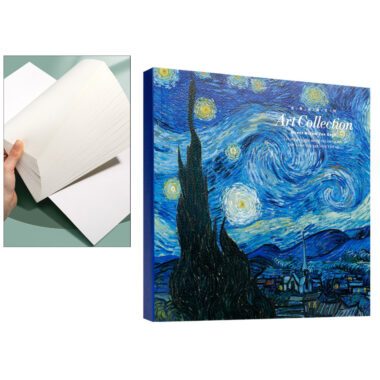 Drawing block/sketchbook - V. van Gogh, Starry Night (Gwiaździsta Noc). A high-quality sketchbook featuring the iconic artwork of Van Gogh’s "Starry Night," offering a perfect canvas for your creative ideas. Ideal for artists and art enthusiasts, it captures the essence of Van Gogh’s masterpiece, allowing you to immerse yourself in its beauty while sketching or drawing. Σημειωματάριο/σκίτσο - V. van Gogh, Εναστρη Νύχτα. Ένα ποιοτικό μπλοκ για σχέδιο, με το διάσημο έργο του Van Gogh «Εναστρη Νύχτα», προσφέροντας την τέλεια επιφάνεια για τις δημιουργικές σας ιδέες. Ιδανικό για καλλιτέχνες και λάτρεις της τέχνης, σας επιτρέπει να βιώσετε την ομορφιά του έργου ενώ σκιαγραφείτε ή ζωγραφίζετε.Drawing block, sketchbook, V. van Gogh, Starry Night, art sketchbook, Van Gogh artwork, creative gift, artist supplies, sketching book, art lover gift, fine art gift, high-quality sketchbook, Εναστρη Νύχτα, creative canvas, drawing supplies.