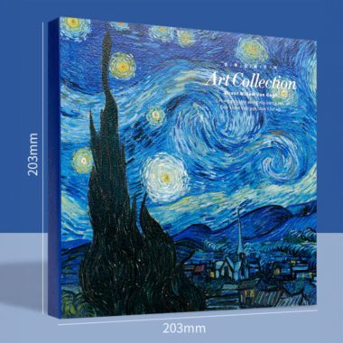 Drawing block/sketchbook - V. van Gogh, Starry Night (Gwiaździsta Noc). A high-quality sketchbook featuring the iconic artwork of Van Gogh’s 