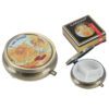 Small pill box, round - V. van Gogh, Sunflowers (Carmani). A beautifully designed, compact pill box featuring Vincent van Gogh's Sunflowers. Its round shape and secure closure make it perfect for carrying pills in a handbag or pocket. A stylish and practical accessory. Μικρό κουτί χαπιών, στρογγυλό - V. van Gogh, Ηλιοτρόπια (Carmani). Ένα όμορφα διακοσμημένο, κομψό κουτί χαπιών με το έργο του Vincent van Gogh Ηλιοτρόπια. Η στρογγυλή του μορφή και το ασφαλές κλείσιμο το καθιστούν ιδανικό για αποθήκευση χαπιών σε τσάντα ή τσέπη. Ένα στυλάτο και πρακτικό αξεσουάρ. pill box, pill organizer, round pill case, Sunflowers, Van Gogh accessories, artistic pill box, Carmani, women’s accessories, gift idea, κουτί χαπιών, θήκη χαπιών, στρογγυλή θήκη, Ηλιοτρόπια, αξεσουάρ Van Gogh, καλλιτεχνικό κουτί χαπιών, Carmani, γυναικεία αξεσουάρ, ιδέα δώρου.