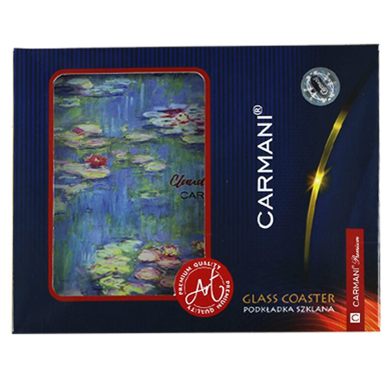 Glass coaster - C. Monet, Water Lilies (Carmani). A stylish glass coaster featuring Claude Monet's Water Lilies. Perfect for protecting surfaces while adding an artistic touch to any space. A great gift for art lovers. Σουβέρ γυάλινο - C. Monet, Νούφαρα (Carmani). Ένα κομψό γυάλινο σουβέρ με το έργο του Claude Monet Νούφαρα. Ιδανικό για την προστασία των επιφανειών, προσθέτοντας παράλληλα μια καλλιτεχνική πινελιά στον χώρο. Μια εξαιρετική ιδέα δώρου για λάτρεις της τέχνης. glass coaster, Monet Water Lilies, artistic coaster, Carmani, home decor, drink coaster, Monet gift, art-inspired coaster, σουβέρ γυάλινο, Νούφαρα Monet, καλλιτεχνικό σουβέρ, Carmani, διακόσμηση σπιτιού, σουβέρ ποτού, δώρο Monet, εμπνευσμένο από τέχνη.