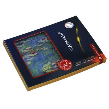 Glass coaster - C. Monet, Water Lilies (Carmani). A stylish glass coaster featuring Claude Monet's Water Lilies. Perfect for protecting surfaces while adding an artistic touch to any space. A great gift for art lovers. Σουβέρ γυάλινο - C. Monet, Νούφαρα (Carmani). Ένα κομψό γυάλινο σουβέρ με το έργο του Claude Monet Νούφαρα. Ιδανικό για την προστασία των επιφανειών, προσθέτοντας παράλληλα μια καλλιτεχνική πινελιά στον χώρο. Μια εξαιρετική ιδέα δώρου για λάτρεις της τέχνης. glass coaster, Monet Water Lilies, artistic coaster, Carmani, home decor, drink coaster, Monet gift, art-inspired coaster, σουβέρ γυάλινο, Νούφαρα Monet, καλλιτεχνικό σουβέρ, Carmani, διακόσμηση σπιτιού, σουβέρ ποτού, δώρο Monet, εμπνευσμένο από τέχνη.