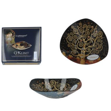 Decorative bowl - Gustav Klimt, Tree of Life (CARMANI). An elegant decorative bowl featuring the iconic motif from Klimt's 