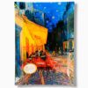 Decorative plate - V. van Gogh, Café Terrace at Night (Carmani), 16x30cm. An elegant decorative plate featuring Vincent van Gogh's iconic Café Terrace at Night. Made of high-quality material, it serves as both a stunning decoration and a functional everyday item. A perfect gift for art lovers. Διακοσμητικό πιάτο - Β. βαν Γκογκ, Καφενείο τη Νύχτα (Carmani), 16x30cm. Ένα κομψό διακοσμητικό πιάτο με το εμβληματικό έργο Καφενείο τη Νύχτα του Vincent van Gogh. Κατασκευασμένο από υψηλής ποιότητας υλικά, μπορεί να χρησιμοποιηθεί τόσο ως διακοσμητικό στοιχείο όσο και για καθημερινή χρήση. Ιδανικό δώρο για τους λάτρεις της τέχνης. decorative plate, Café Terrace at Night, Vincent van Gogh, Carmani, artistic home decor, elegant gift, table decoration, unique artwork, διακοσμητικό πιάτο, Καφενείο τη Νύχτα, Βίνσεντ βαν Γκογκ, Carmani, καλλιτεχνική διακόσμηση, κομψό δώρο, πίνακας σε πιάτο.