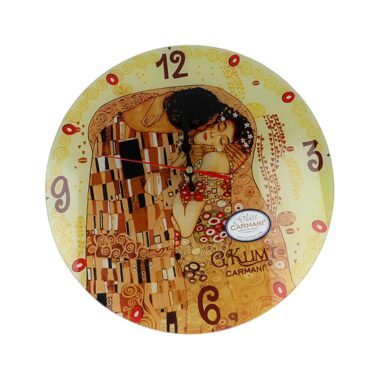 Wall clock - Gustav Klimt, The Kiss. A stunning wall clock featuring Gustav Klimt's famous painting 