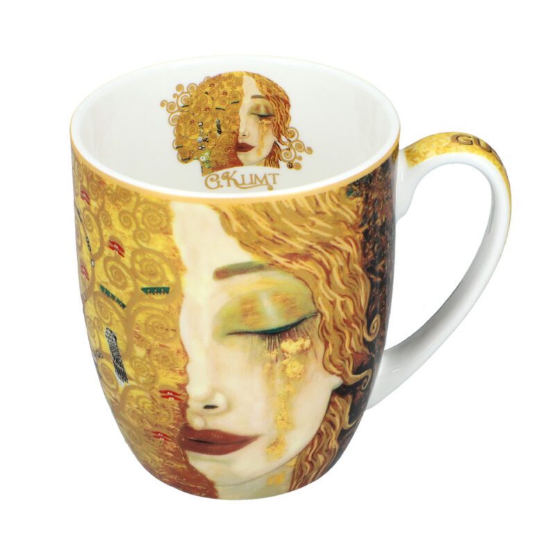 Camio mug - G. Klimt, Golden Tears (CARMANI). This elegant mug features the stunning "Golden Tears" artwork by Gustav Klimt. Made from high-quality porcelain, it offers a refined design for art enthusiasts and a luxurious addition to any collection. Produced by Carmani, this limited edition mug is perfect for enjoying your favorite beverages with a touch of elegance. 400ml capacity. Κούπα Camio - Γκ. Κλιμτ, Χρυσά Δάκρυα (CARMANI). Αυτή η κομψή κούπα διαθέτει το εντυπωσιακό έργο "Χρυσά Δάκρυα" του Γκ. Κλιμτ. Κατασκευασμένη από υψηλής ποιότητας πορσελάνη, προσφέρει έναν εκλεπτυσμένο σχεδιασμό για τους λάτρεις της τέχνης και αποτελεί μια πολυτελή προσθήκη σε οποιαδήποτε συλλογή. Παραγωγής Carmani, αυτή η περιορισμένης έκδοσης κούπα είναι ιδανική για να απολαμβάνετε τα αγαπημένα σας ροφήματα με μια πινελιά κομψότητας. Χωρητικότητα 400ml. Camio mug, Gustav Klimt, Golden Tears, art mug, limited edition mug, porcelain mug, Carmani mug, luxury mug, art-inspired mug, Klimt mug, κούπα, Κλιμτ, Χρυσά Δάκρυα, πορσελάνη, πολυτελή κούπα, περιορισμένη έκδοση, κούπα τέχνης.