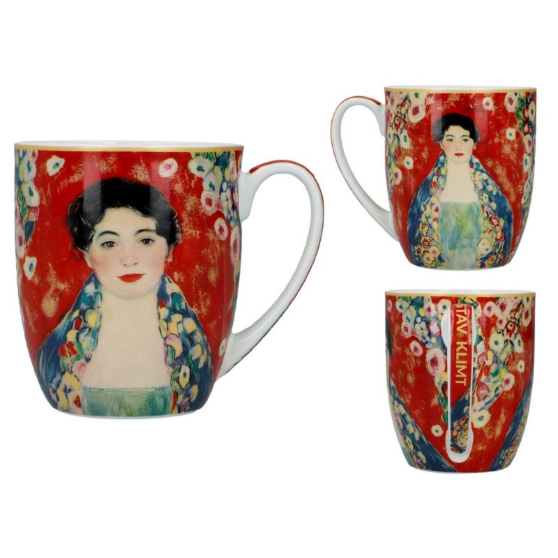 Camio mug - G. Klimt, Portrait of Fräulein Lieser (CARMANI). This elegant mug showcases Gustav Klimt’s captivating portrait of Fräulein Lieser. Crafted from high-quality porcelain, it reflects the artist’s distinctive style and adds a touch of art to your daily routine. Produced by Carmani, this limited edition piece is perfect for art lovers and collectors. 400ml capacity. Κούπα Camio - Γκ. Κλιμτ, Πορτραίτο της Φράου Λίζερ (CARMANI). Αυτή η κομψή κούπα παρουσιάζει το μαγευτικό πορτραίτο της Φράου Λίζερ από τον Γκ. Κλιμτ. Κατασκευασμένη από υψηλής ποιότητας πορσελάνη, αντανακλά το μοναδικό στυλ του καλλιτέχνη και προσθέτει μια πινελιά τέχνης στην καθημερινότητά σας. Παραγωγής Carmani, αυτή η περιορισμένης έκδοσης κούπα είναι ιδανική για τους λάτρεις της τέχνης και τους συλλέκτες. Χωρητικότητα 400ml. Camio mug, Gustav Klimt, Portrait of Fräulein Lieser, art mug, limited edition mug, porcelain mug, Carmani mug, luxury mug, Klimt mug, κούπα, Πορτραίτο της Φράου Λίζερ, Κλιμτ, πορσελάνη, περιορισμένη έκδοση, κούπα τέχνης.